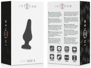 INTENSE - ANAL PLUG PIPO S SILICONE NEGRO 9.8 CM - Imagen 5
