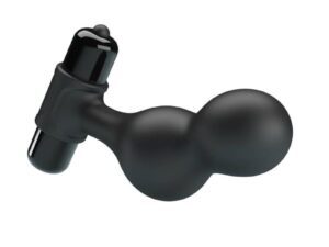 MR PLAY - PLUG ANAL VIBRADOR DE SILICONA NEGRO - Imagen 5