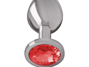 INTENSE - PLUG ANAL METAL ALUMINIO CON CRISTAL ROJO TALLA S - Imagen 3