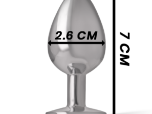 INTENSE - PLUG ANAL METAL ALUMINIO CON CRISTAL ROSA TALLA S - Imagen 5