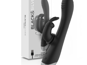 BLACKSILVER - DJ. ADAM ESTIMULADOR RABBIT SILICONA RECARGABLE NEGRO