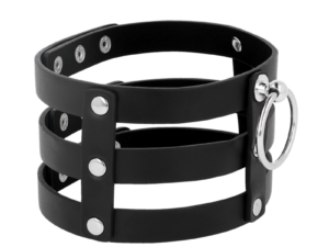 COQUETTE CHIC DESIRE - CHOKER CUERO VEGANO ESTILO FETISH - Imagen 3