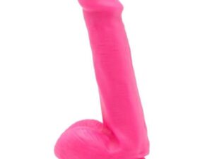 GET REAL - HAPPY DICKS DILDO 12 CM CON TESTICULOS ROSA - Imagen 1