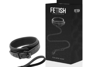 FETISH SUBMISSIVE - COLLAR CON CADENA CON FORRO DE NOPRENO - Imagen 1