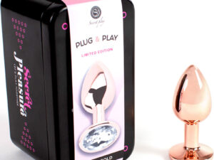 SECRETPLAY - METAL BUTT PLUG ORO ROSA TALLA S 7 CM - Imagen 2