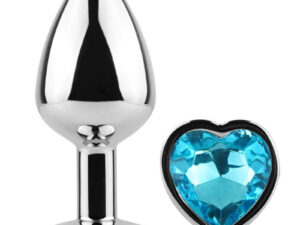 SECRETPLAY - METAL BUTT PLUG CORAZÓN AZUL TALLA S 7 CM - Imagen 1