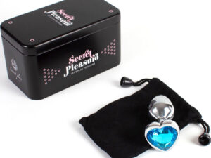 SECRETPLAY - METAL BUTT PLUG CORAZÓN AZUL TALLA S 7 CM - Imagen 4