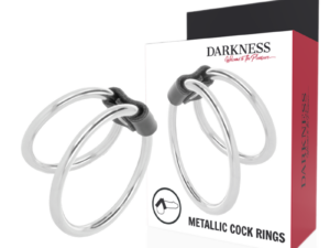 DARKNESS - ANILLA METAL DOBLE PARA EL PENE - Imagen 1