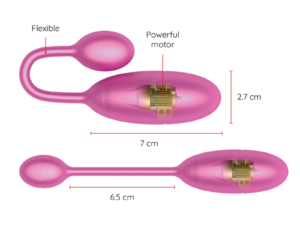 ONINDER - DENVER HUEVO VIBRADOR ROSA 7 X 2.7 CM - APP GRATUITA - Imagen 4