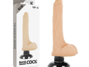 BASECOCK - VIBRADOR REALÍSTICO 2-1 NATURAL 18.5 CM -O- 4 CM - Imagen 3