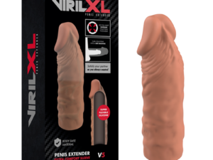 VIRILXL - EXTENSION DE PENE LIQUID SILICONE V5 MARRON - Imagen 2