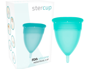 STERCUP - COPA MENSTRUAL FDA SILICONA AQUAMARINA - TALLA L - Imagen 1