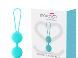 MORESSA - OSIAN THREE ENTRENAMIENTO SUELO PELVICO 85 gr PREMIUM SILICONA TURQUESA - Imagen 1