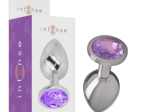 INTENSE - PLUG ANAL METAL ALUMINIO CON CRISTAL VIOLETA TALLA M - Imagen 2