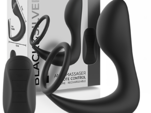 BLACKSILVER - MASAJEADOR ANAL CONTROL REMOTO SILICONA RECARGABLE NEGRO