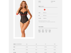 OBSESSIVE - SERENA LOVE CROTCHLESS TEDDY XS/S - Imagen 5