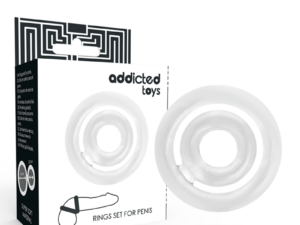 ADDICTED TOYS - POTENZ SET ANILLOS PENE CLEAR - Imagen 1