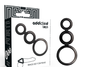 ADDICTED TOYS - SET ANILLOS PENE Y TESTICULOS - AHUMADO - Imagen 1