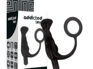 ADDICTED TOYS - VIBRADOR PROSTÁTICO NEGRO 10 CM - Imagen 1