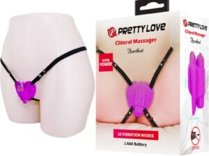 PRETTY LOVE - MASAJEADOR DE CLITORIS HEARTBEAT 10 MODOS DE VIBRACION MORADO - Imagen 1