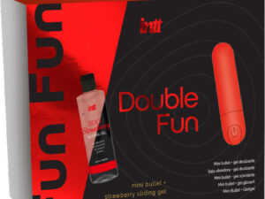 INTT RELEASES - DOUBLE FUN KIT CON BALA VIBRADORA Y GEL DE MASAJE FRESA - Imagen 1