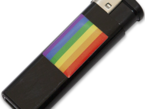 PRIDE - MECHERO NEGRO CON BANDERA LGBT