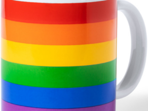 PRIDE - TAZA CON LA BANDERA LGBT EN CAJA INDIVIDUAL KRAFT /es/pt/en/fr/it/