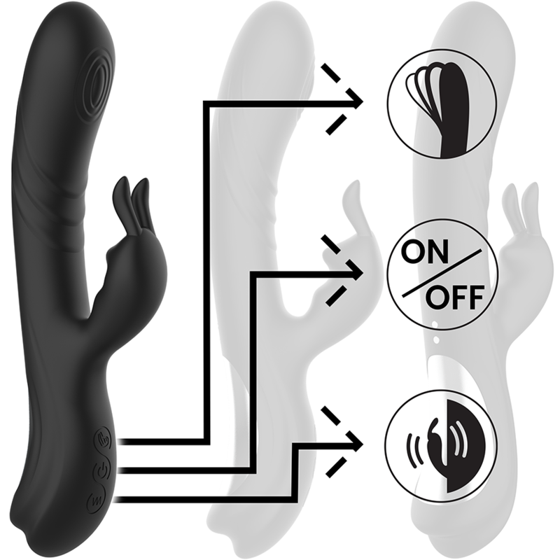 BLACKSILVER - JAMIE VIBRADOR RABBIT EFECTO WAVE - Imagen 5