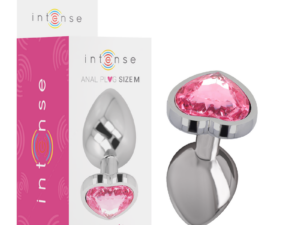 INTENSE - PLUG ANAL METAL ALUMINIO CORAZÓN ROSA TALLA M - Imagen 1