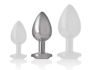 INTENSE - PLUG ANAL METAL ALUMINIO CORAZÓN BLANCO TALLA M - Imagen 5