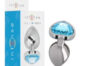 INTENSE - PLUG ANAL METAL ALUMINIO CORAZÓN AZUL TALLA S - Imagen 1