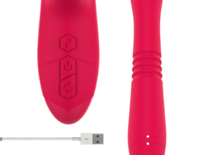 INTENSE - DUA VIBRADOR MULTIFUNCIÓN RECARGABLE UP  DOWN CON LENGUA ROJO - Imagen 5