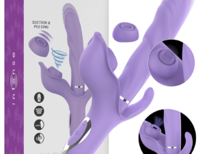 INTENSE - BILLIE VIBRADOR MULTIFUNCIÓN RECARGABLE SUCCIONADOR CON PULSADOR MORADO - Imagen 2