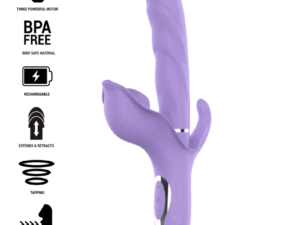 INTENSE - BILLIE VIBRADOR MULTIFUNCIÓN RECARGABLE SUCCIONADOR CON PULSADOR MORADO - Imagen 1