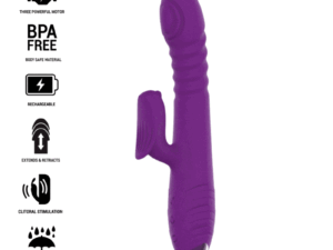 INTENSE - IGGY VIBRADOR MULTIFUNCIÓN RECARGABLE UP  DOWN CON ESTIMULADOR DE CLITORIS MORADO - Imagen 1