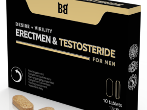 BLACK BULL - ERECTMEN  TESTOSTERIDE POTENCIA Y TESTOSTERONA PARA HOMBRE 10 CÁPSULAS - Imagen 1