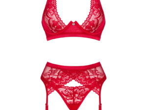 OBSESSIVE - LACELOVE SET TRES PIEZAS ROJO XS/S - Imagen 5