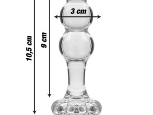 NEBULA SERIES BY IBIZA - MODELO 1 PLUG CRISTAL TRANSPARENTE 10.5 CM -O- 3 CM - Imagen 3