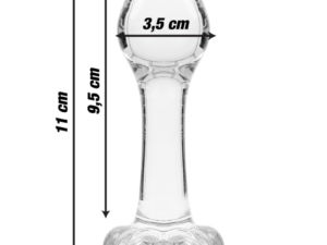 NEBULA SERIES BY IBIZA - MODELO 2 PLUG CRISTAL TRANSPARENTE 11 CM -O- 3.5 CM - Imagen 3