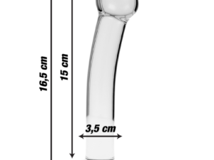 NEBULA SERIES BY IBIZA - MODELO 11 DILDO CRISTAL TRANSPARENTE 16 CM -O- 3 CM - Imagen 3