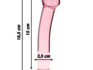 NEBULA SERIES BY IBIZA - MODELO 11 DILDO CRISTAL ROSA 16 CM -O- 3 CM - Imagen 3