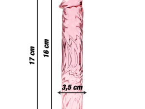 NEBULA SERIES BY IBIZA - MODELO 12 DILDO CRISTAL ROSA 17 CM -O- 3.5 CM - Imagen 3