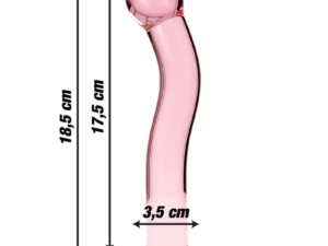 NEBULA SERIES BY IBIZA - MODELO 18 DILDO CRISTAL ROSA 18.5 CM -O- 3.5 CM - Imagen 3