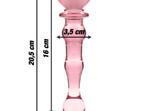 NEBULA SERIES BY IBIZA - MODELO 21 DILDO CRISTAL ROSA 20.5 CM -O- 3.5 CM - Imagen 3