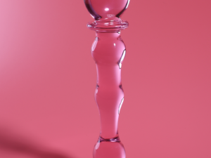 NEBULA SERIES BY IBIZA - MODELO 21 DILDO CRISTAL ROSA 20.5 CM -O- 3.5 CM - Imagen 2