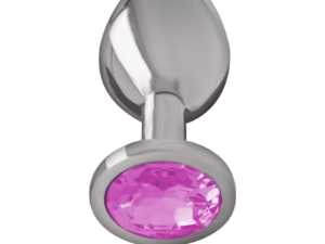 INTENSE - PLUG ANAL METAL ALUMINIO CON CRISTAL ROSA TALLA L - Imagen 3