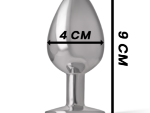 INTENSE - PLUG ANAL METAL ALUMINIO CON CRISTAL ROSA TALLA L - Imagen 5