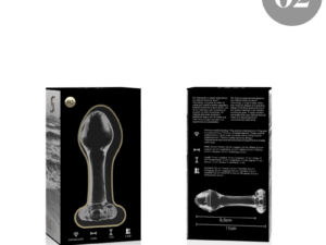 NEBULA SERIES BY IBIZA - MODELO 2 PLUG CRISTAL TRANSPARENTE 11 CM -O- 3.5 CM - Imagen 4