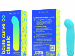 B SWISH - BCUTE CURVE INFINITE CLASSIC VIBRADOR RECARGABLE SILICONA AZUL - Imagen 3