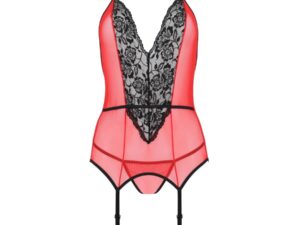 PASSION - PEONIA CORSET EROTIC LINE ROJO S/M - Imagen 4